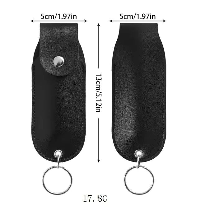Pepper Spray with Premium Leather Keychain Pouch | Personal Safety Combo for Women & Men
