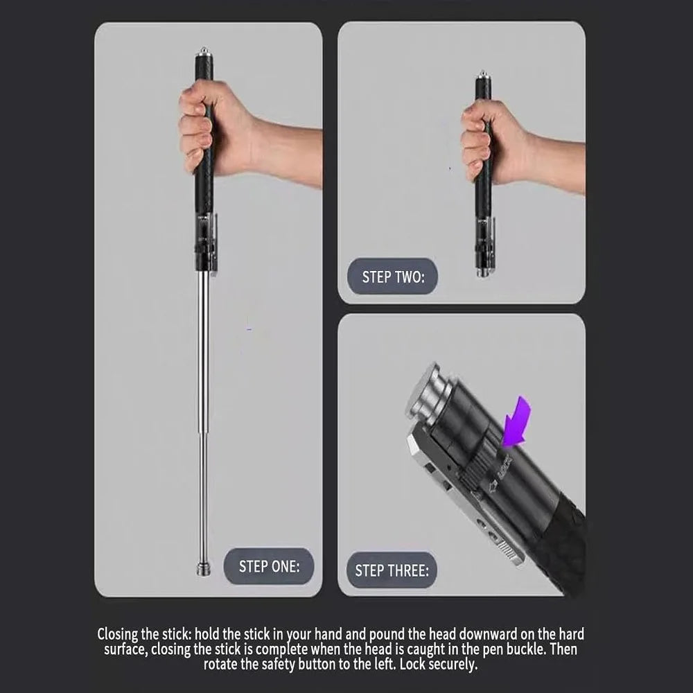 Automatic Self Defense Safety Stick – 26 Inch Alloy Steel Strong Protection Stick Home office Travel