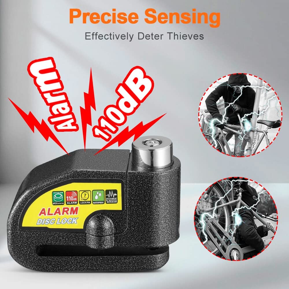 Safety Alarm Disc Lock – Motorbike Anti-Theft with 110dB Siren