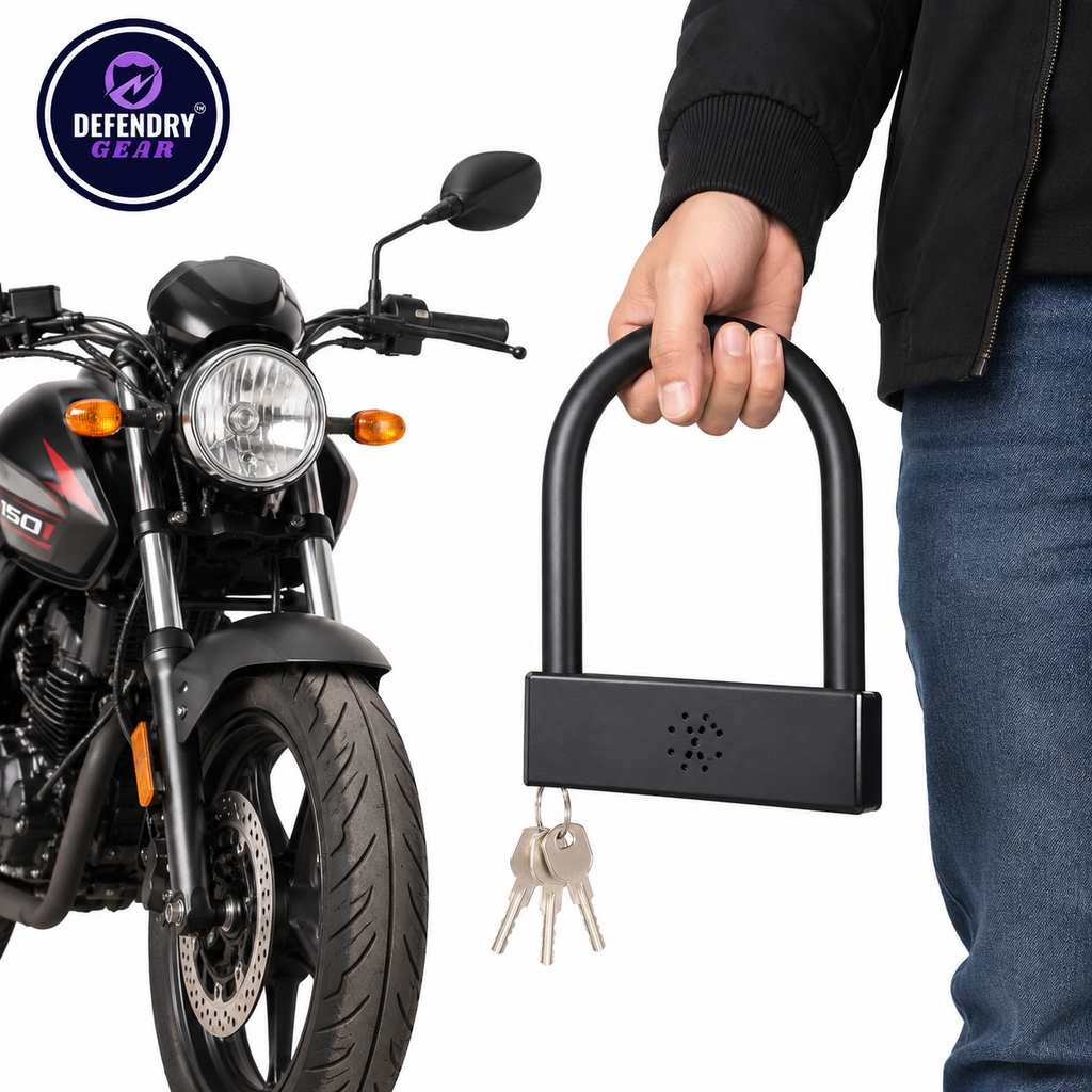 Smart Alarm U-shaped Lock | 110dB Anti-Theft Lock for Bikes, Motorcycles, Scooters & E-Bikes | Heavy Duty Alloy Steel | Includes 3 Keys