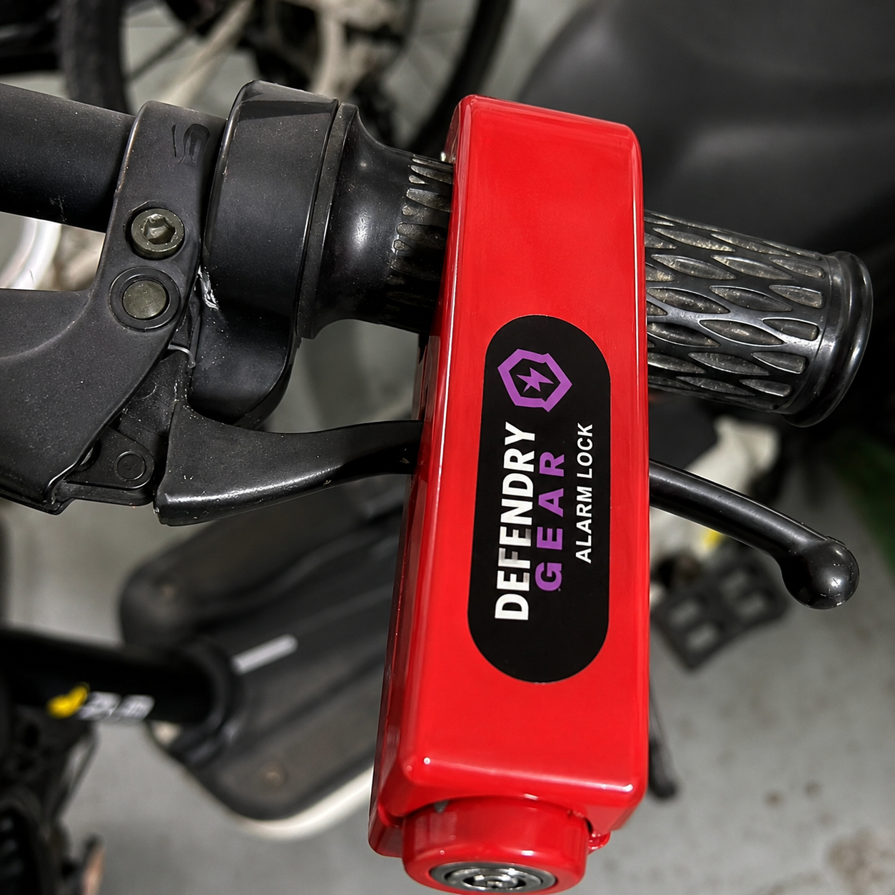 Hand Brake Alarm Lock for Bike & Scooty 110dB | Heavy Duty Aluminium Alloy | Anti-Theft Security Lock | Pre-installed Battery + 6 Free Extra Batteries & 2 Keys Included