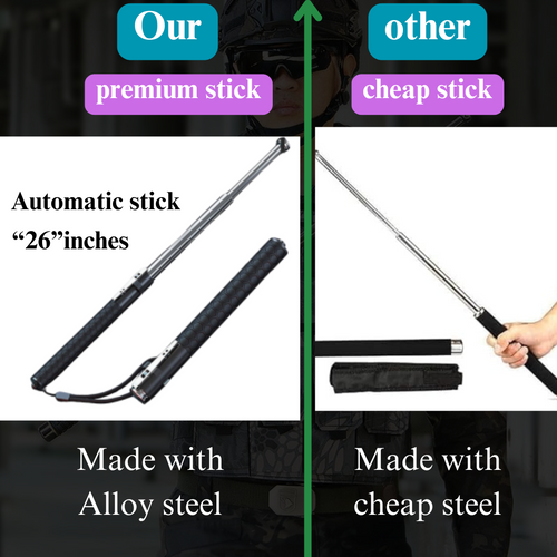 Automatic Self Defense Safety Stick – 26 Inch Alloy Steel Strong Protection Stick Home office Travel