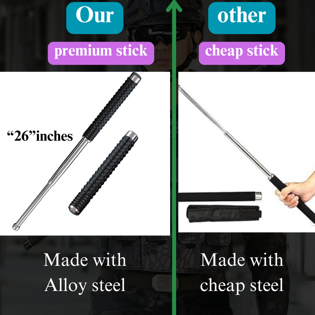 Self Defense Manual Safety Stick – 26 Inch Alloy Steel Strong Protection Stick Home office Travel