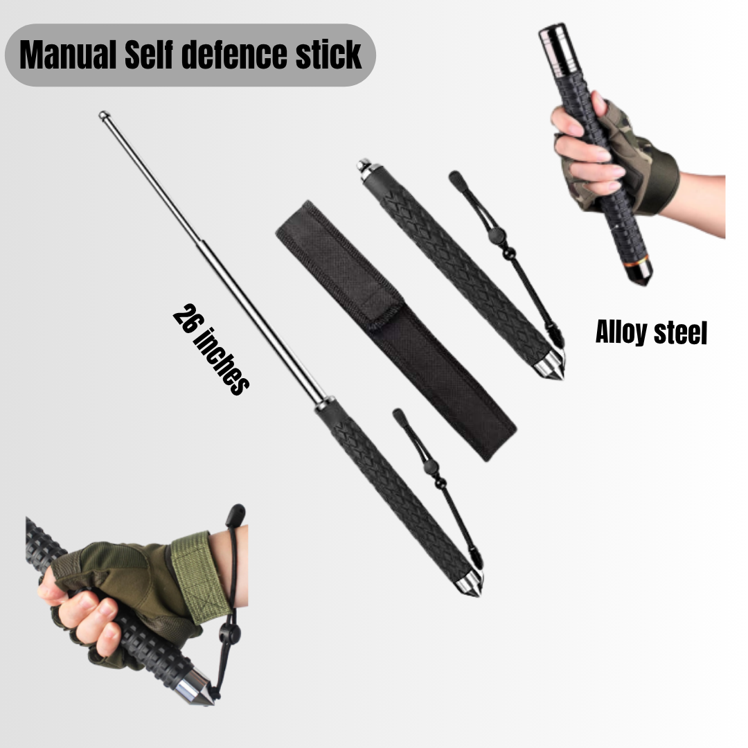 Self Defense Manual Safety Stick – 26 Inch Alloy Steel Strong Protection Stick Home office Travel